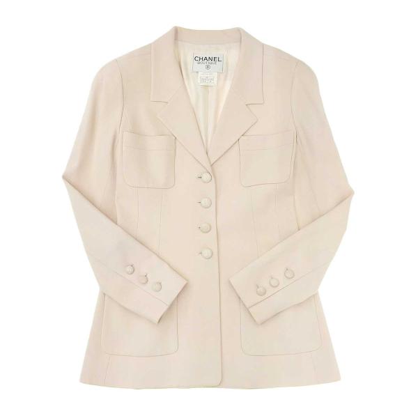 シャネル コート 美品 シャネル(CHANEL)シャネル ノーカラーコート ココベルト付