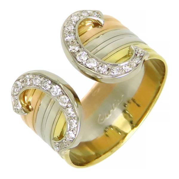 Cartier カルティエ 2C リング ダイヤモンド LM #53 750 (K18YG K18PG  