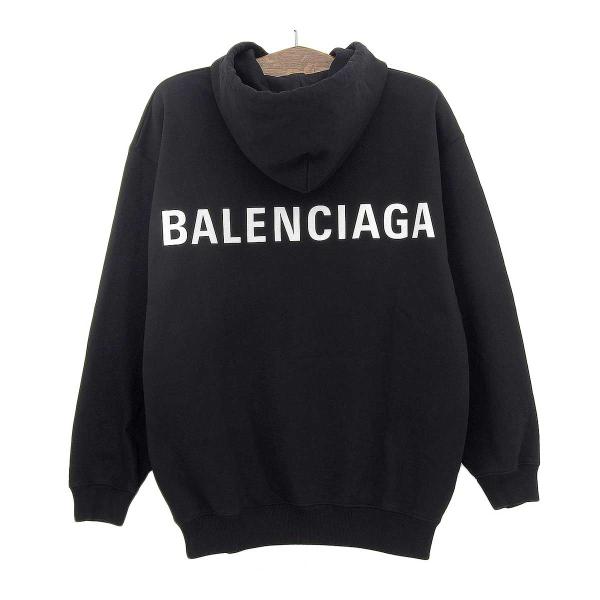 バレンシアガパーカーです。 BALENCIAGA バレンシアガ バックロゴ パーカー 570811 TAV37