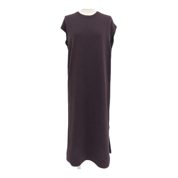 ブラミンク ノースリーブ ロングワンピース レディース ボルドー