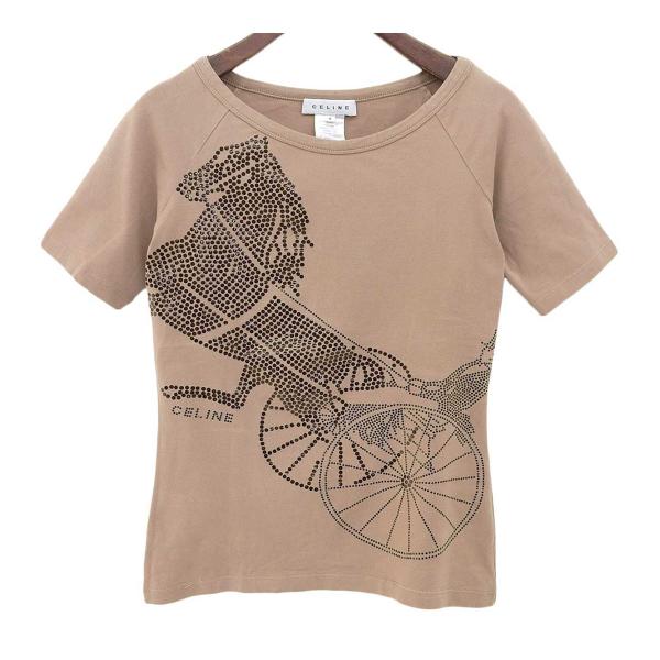 Vintage CELINE セリーヌ 　シャツ　長袖　イタリア製　馬車ロゴ刺繍 Vintage CELINE セリーヌ シャツ 長袖 イタリア製 馬車ロゴ刺繍