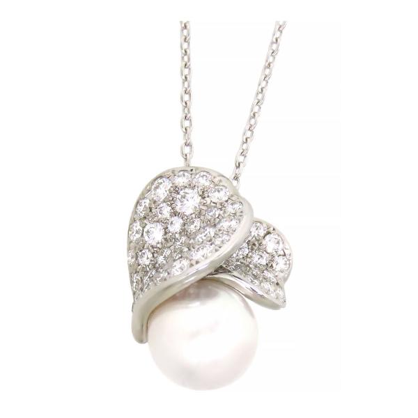 ミキモト レ ペタル プラス ヴァンドーム ネックレス PP-20497U 750 (K18WG) レディース MIKIMOTO 中古 【ジュエリー】