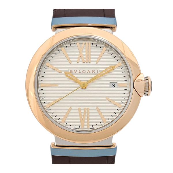 【美品・限定モデル】BVLGARI 自動巻き ゴールド 腕時計 クロコ革ベルト 美品・限定モデル】BVLGARI 自動巻き ゴールド 腕時計 クロコ革