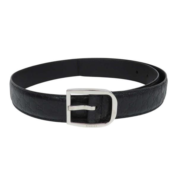 【美品】GUCCIマイクロシマ GG ベルト ゴールド バックル レザー 黒 美品】GUCCIマイクロシマ GG ベルト ゴールド バックル レザー