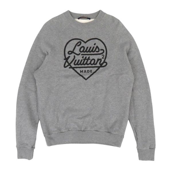 お安め　貴重　美品　LOUIS VUITTON グレー スウェット　トレーナー ☆限定コラボ【LOUIS VUITTON × NIGO】ロゴ スウェット グレー