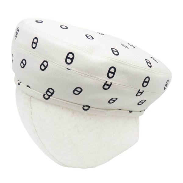 【新品☆現行】エルメス　サントノーレ　シェーヌダンクル　キャップ　ベレー帽 HERMES エルメス サントノーレ シェーヌダンクル プリント ベレー帽