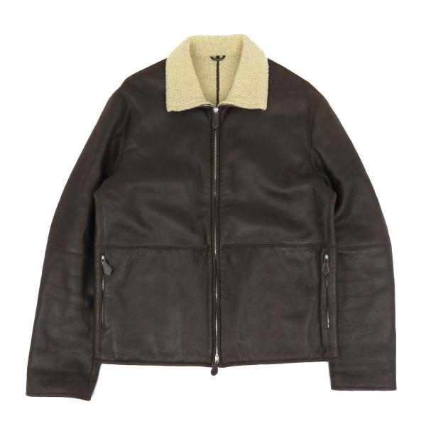 HERMES（エルメス） ムートン ジャケット メンズ ダークブラウン 中古