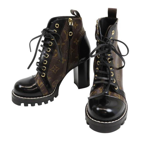 【極美品✨】ルイヴィトン スタートレイルライン モノグラム アンクルブーツ 37 LOUIS VUITTON（ルイ・ヴィトン） スタートレイル ライン アンクル