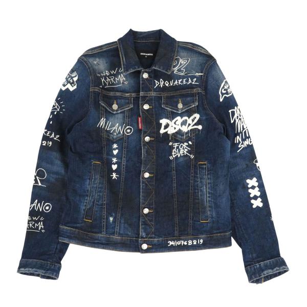 DSQUARED2（ディースクエアード） ペイント ダメージ デニムジャケット