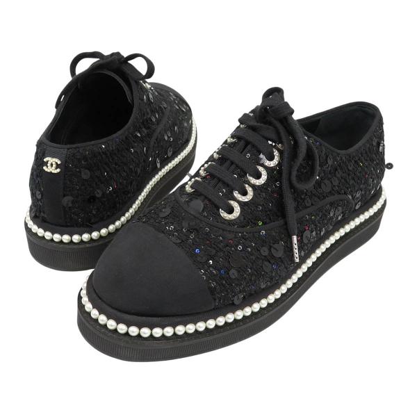 CHANEL（シャネル） ココマーク スパンコール ローカットスニーカー