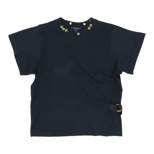 ルイヴィトン サイドストラップ Tシャツ RW191W JG2 FGTS03 レディース ネイビー(濃紺) LOUIS VUITTON 【中古】 【アパレル・小物】 LOUIS VUITTON（ルイ・ヴィトン） サイドストラップ Tシャツ RW191W