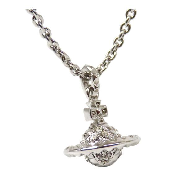 ヴィヴィアンウエストウッド メイフィア スモール オーブ ネックレス 真鍮 ラインストーン ユニセックス 中古 【アパレル・小物】