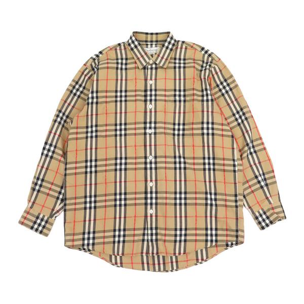 バーバリー ノバチェック シャツ バーバリーズ メンズ ベージュ BURBERRY 中古 【アパレル・小物】