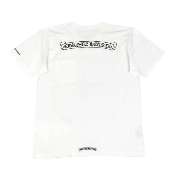 クロムハーツ スクロールラベル プリント Tシャツ メンズ ホワイト