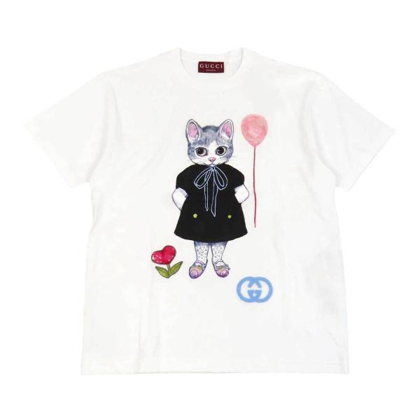 GUCCI グッチ　ヒグチユウコ　猫　Tシャツ　837959 GUCCI（グッチ） ヒグチユウコ Tシャツ 837959 メンズ ホワイト [美品