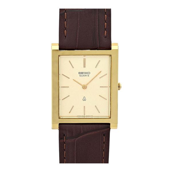 セイコー レクタンギュラー 6020-5290 クオーツ ゴールドメッキ メンズ ボーイズ SEIKO 中古 【時計】