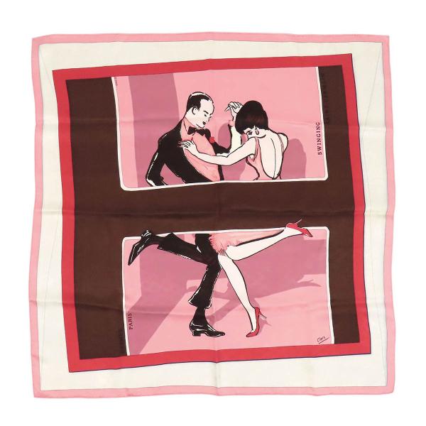 エルメス カレ 70 SWINGING SAINT GERMAIN ユニセックス ピンク HERMES 【中古】 【アパレル・小物】 HERMES（エルメス） カレ 70 SWINGING SAINT GERMAIN ユニセックス