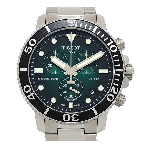 ティソ シースター 1000 クロノグラフ T120.417.11.091.01 クオーツ ステンレススティール メンズ TISSOT 中古 【時計】