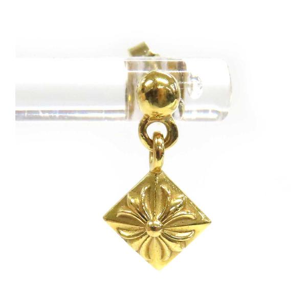 【極美品】 クロムハーツ ピアス CHプラス ピラミッド ドロップ ポスト14K クロムハーツ ピラミッド CHプラス ドロップ ピアス 22K 22K（本体