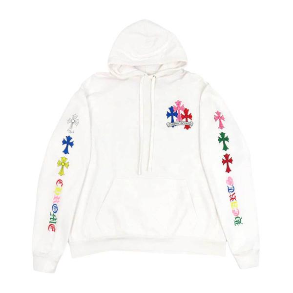 クロムハーツ マルチ セメタリー クロス プリント フーディ メンズ ホワイト マルチカラー CHROME HEARTS 【中古】 【アパレル・小物】 クロムハーツ マルチ セメタリー クロス プリント フーディ メンズ
