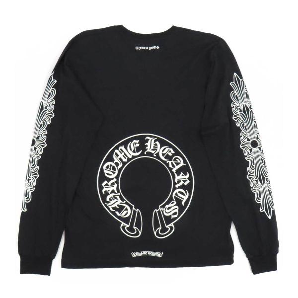 クロムハーツ フローラルクロス ホースシュー ロングスリーブTシャツ メンズ クロムハーツ 袖フローラル ホースシュー ロングスリーブ Tシャツ