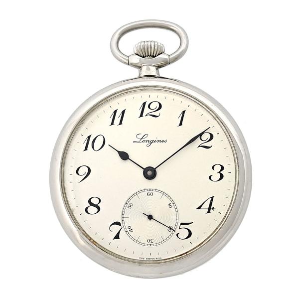 ロンジン ポケットウォッチ スモールセコンド 8016 1 506 手巻き ステンレススティール メンズ LONGINES 中古 【時計】