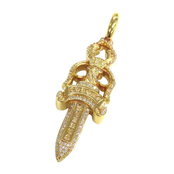 クロムハーツ ダブル ダガー PAVE ダイヤ ペンダントトップ 22K