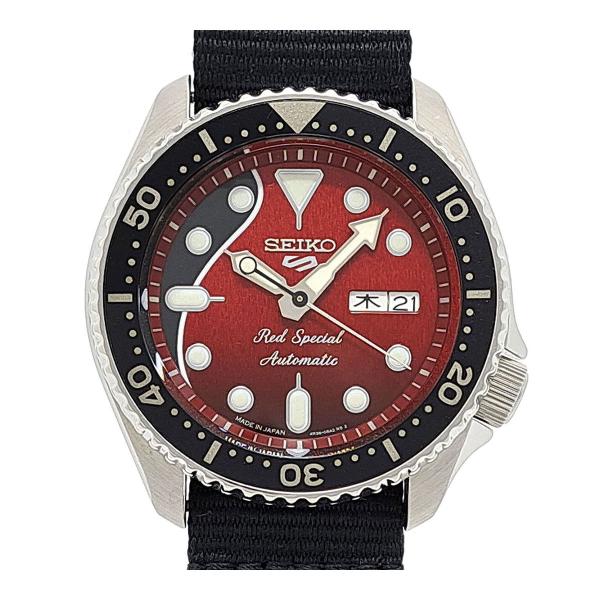 セイコー 5スポーツ ブライアン・メイ コラボモデル SBSA073 自動巻き ステンレススティール メンズ SEIKO 中古 【時計】