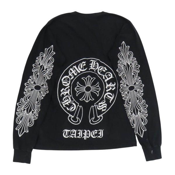 クロムハーツ 台北限定 袖フローラル ホースシュー ロングスリーブ Tシャツ メンズ ブラック CHROME HEARTS 中古 【アパレル・小物】