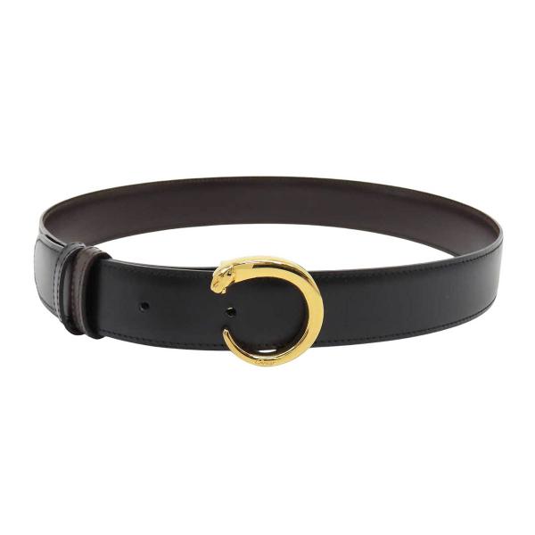 カルティエ パンテール ドゥ カルティエ ベルト ユニセックス ブラック ブラウン CARTIER 中古 【アパレル・小物】
