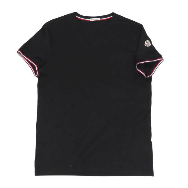 モンクレール MAGLIA T SHIRT マグリア ロゴ Tシャツ 80198 00 8390Y メンズ ブラック MONCLER 中古 【アパレル・小物】