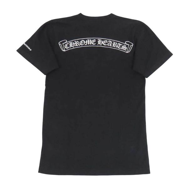 クロムハーツ スクロールラベル ロゴ プリント Tシャツ メンズ ブラック CHROME HEARTS 中古 【アパレル・小物】
