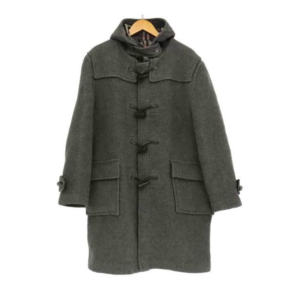バーバリー チェック ダッフルコート メンズ グレー BURBERRY 中古 【アパレル・小物】