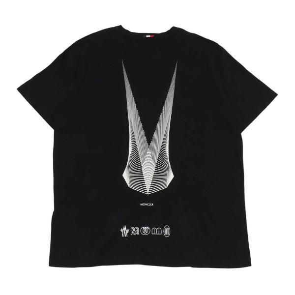 モンクレール MAGLIA T SHIRT マグリア ロゴ Tシャツ 8C780 10 829H8 メンズ ブラック MONCLER 中古 【アパレル・小物】