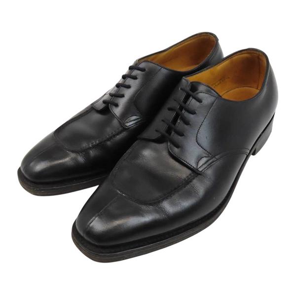 ジョンロブ ボーダー エプロンダービー シューズ メンズ ブラック John Lobb 中古 【アパレル・小物】