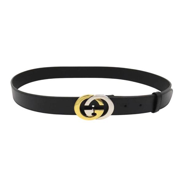 GUCCI（グッチ） インターロッキングG バックル レザー ベルト 90