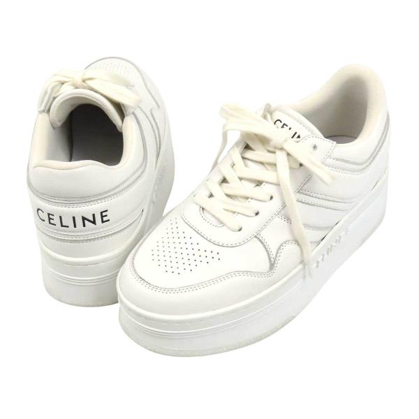 セリーヌ プラットフォーム ブロック スニーカー レディース ホワイト CELINE 中古 【アパレル・小物】
