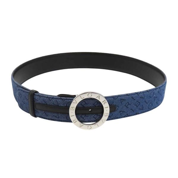 ブルガリ ブルガリブルガリ ロゴマニア デニム ベルト ユニセックス デニムブルー BVLGARI 中古 【アパレル・小物】