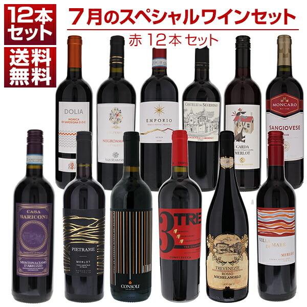 1本あたり1210円！7月のスペシャルワインセット赤12本  (750ml×12) 同梱不可  送料無料
