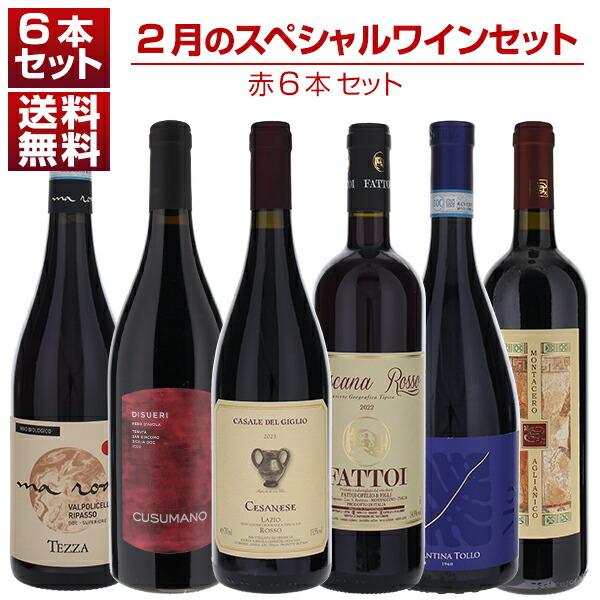 1本あたり2200円！2月のスペシャルワインセット赤6本 (750ml×6) 送料