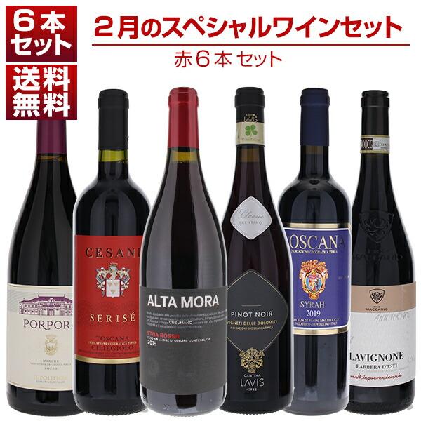1本あたり2750円！2月のスペシャルワインセット赤6本 (750ml×6) 送料