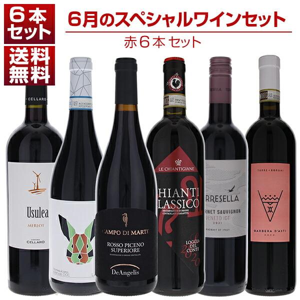 1本あたり1650円！6月のスペシャルワインセット赤6本 (750ml×6) 送料