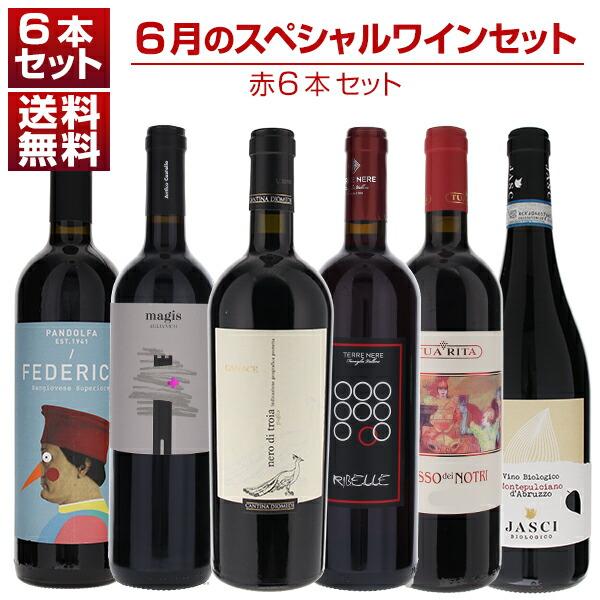 1本あたり2750円！6月のスペシャルワインセット赤6本 (750ml×6) 送料