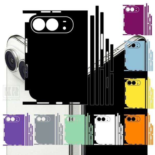 iPhone Duo用 保護フィルム ヒンジ保護フィルム+側面保護フィルム 1セット PET アイフォン デュオ用 画面保護 側面シールド 背面シールド 傷防止シート