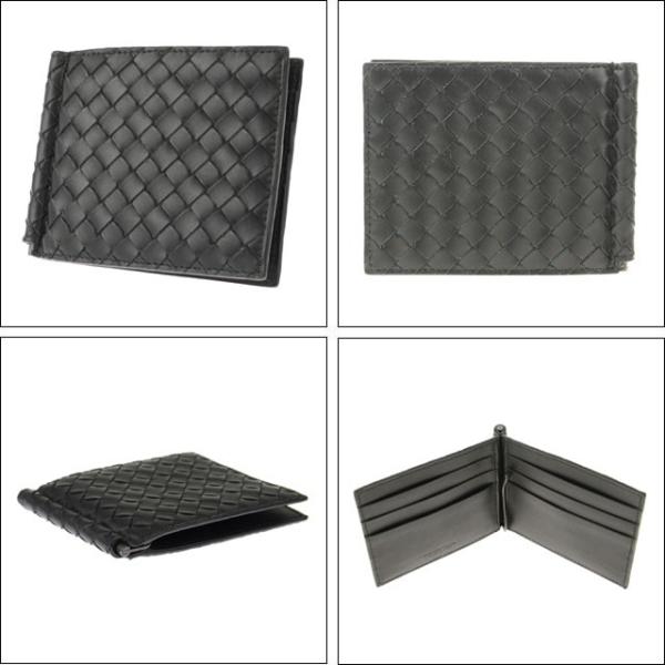 ボッテガ ヴェネタ Bottega Veneta マネークリップ 二つ折り財布 返品交換不可 小銭入れなし メンズ財布 イントレチャート 1000 V4651 ブラック