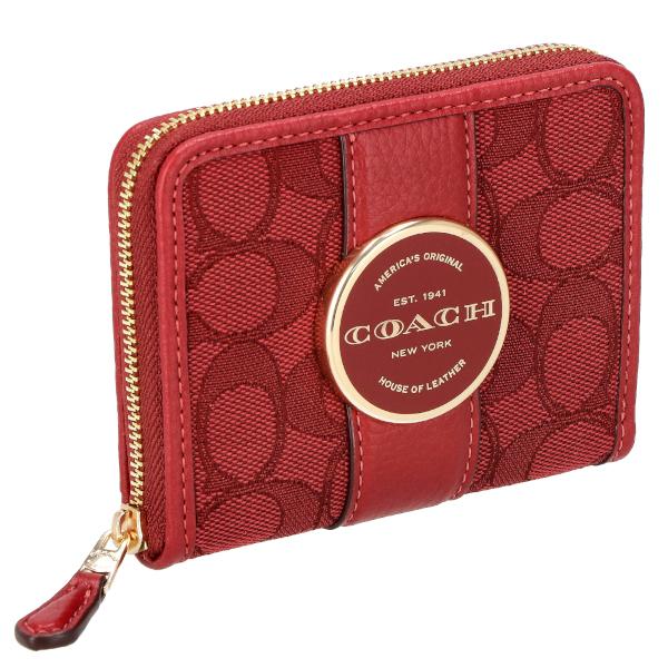 コーチ COACH 折財布 二つ折り財布 ミニ財布 ラウンドファスナー