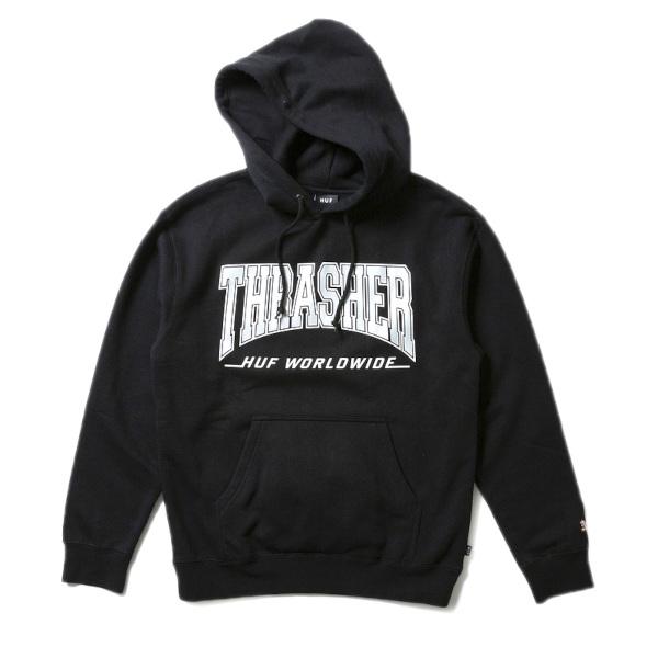 HUF ハフ スラッシャー THRASHER コラボ パーカー プルオーバー 