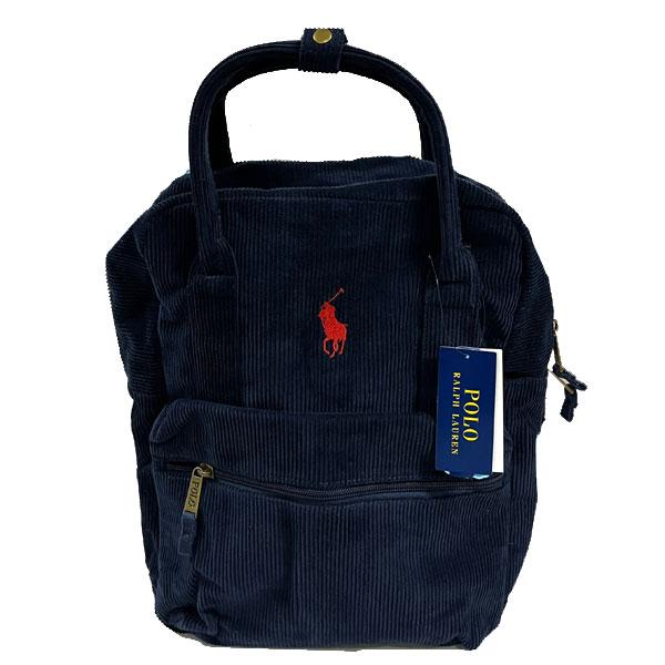 ポロ ラルフローレン POLO RALPH LAUREN リュックサック リュック バックパック コーデュロイ レディース キッズ RLAN  CORDUROY BACKPACK 9AR100 ネイビー