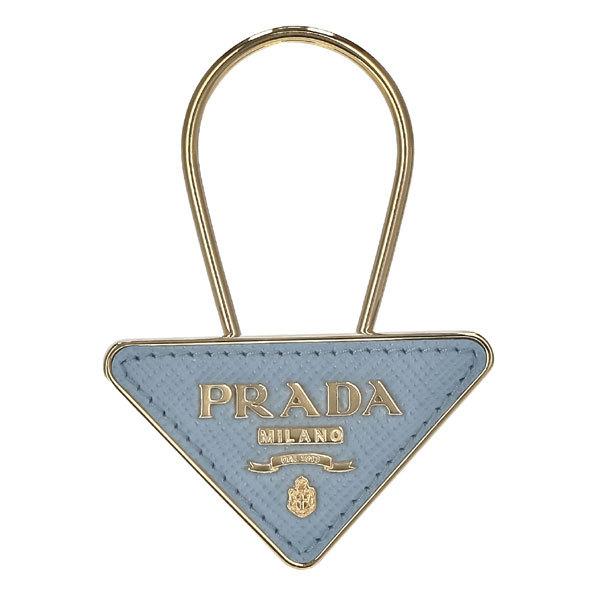 ‼️超美品‼️ プラダPRADA キーホルダーキーリング　2M0779 Brandol / PRADA プラダ キーリング レザー スクエアロゴ