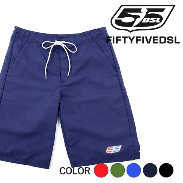 フィフティーファイブディーエスエル 55DSL ディーゼル サーフパンツ メンズ ワンポイントロゴ メンズ水着 男性水着 海パン ビーチウエア  スイムウエア